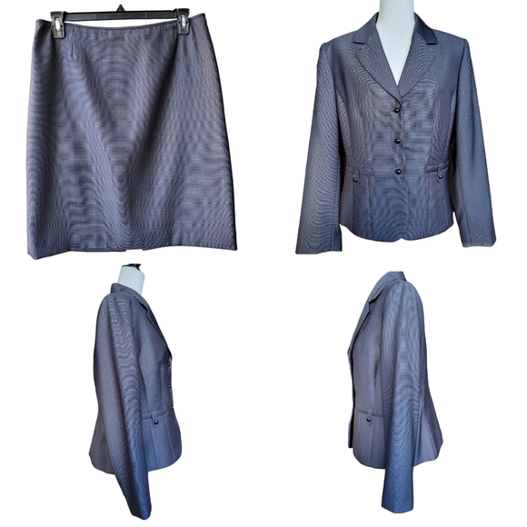 Tahari grey skirt suit women's size 14 - Picture 10 of 17